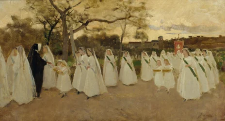 Prozession von Schulmädchen